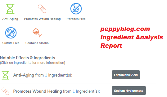 Ingredient analysis of Estee Lauder Perfectly Clean Multi Action Toning Lotion / Refiner