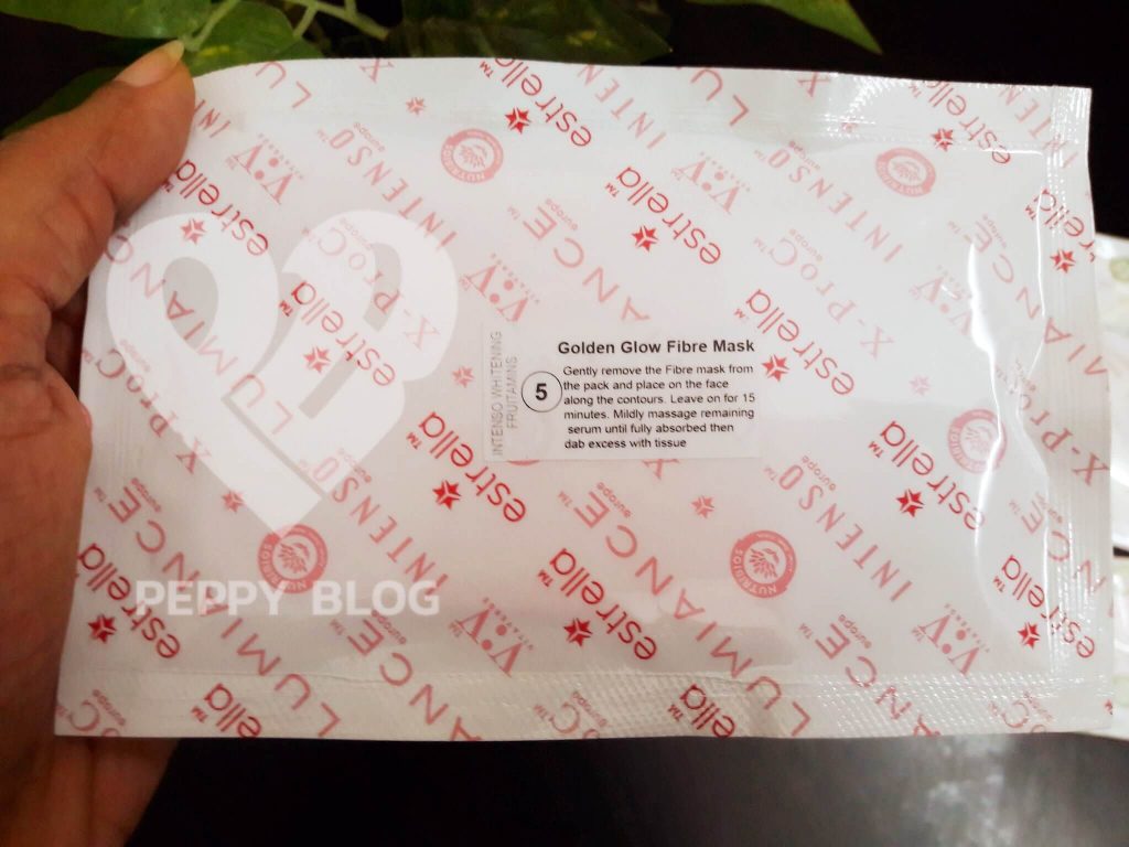 Golden glow sheet mask
