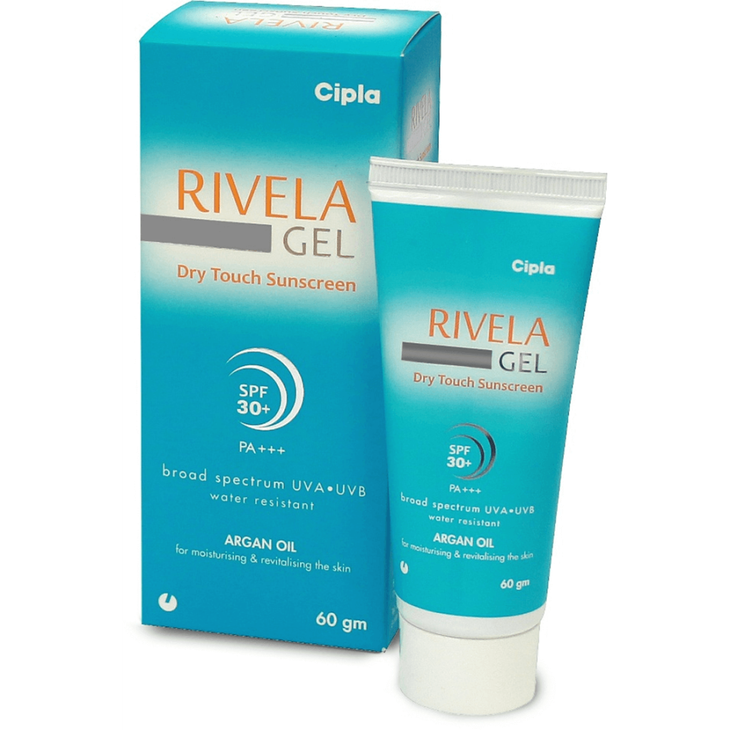 Rivela Gel Spf30+ Dry Touch Sun Screen 60 Gm Water Resistant Argan Oil Essential