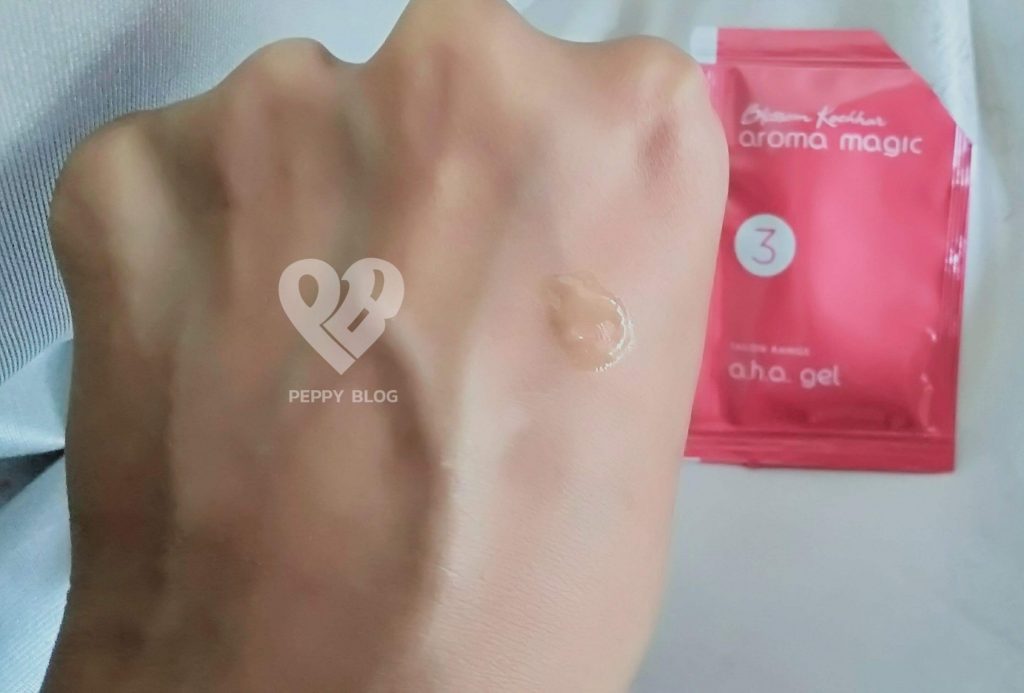 Wipe off with damp cotton.