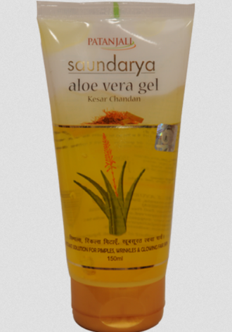 Patanjali Saundarya Aloe Vera Gel with kesar chandan