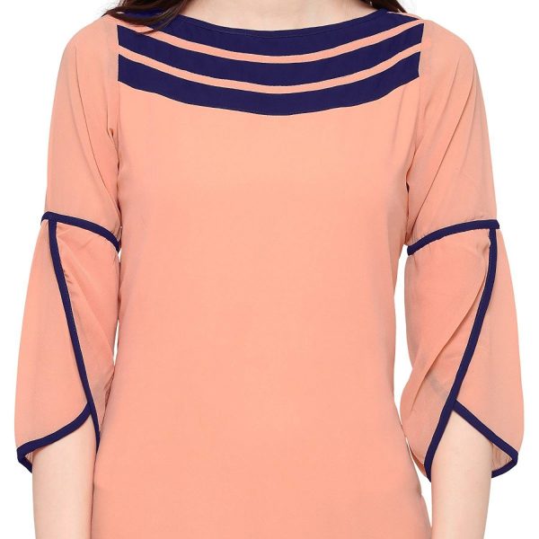 peach a line kurti