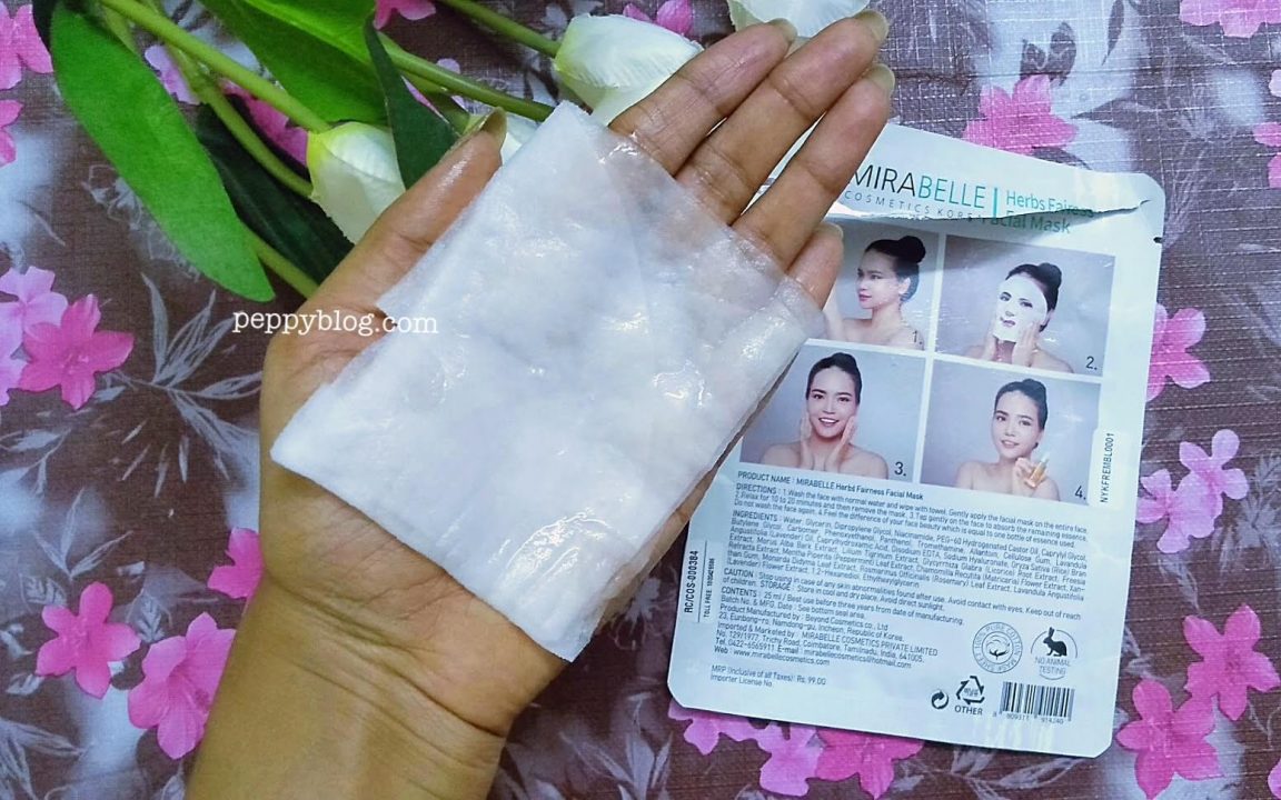 Mirabelle Korea Herbs Fairness Facial Mask Review Peppy Blog