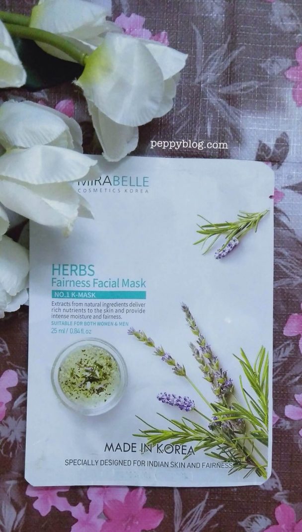 Mirabelle Korea Herbs Fairness Facial Mask Review Peppy Blog