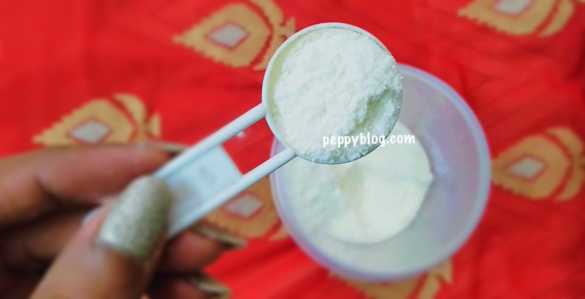 Milk powder for skin