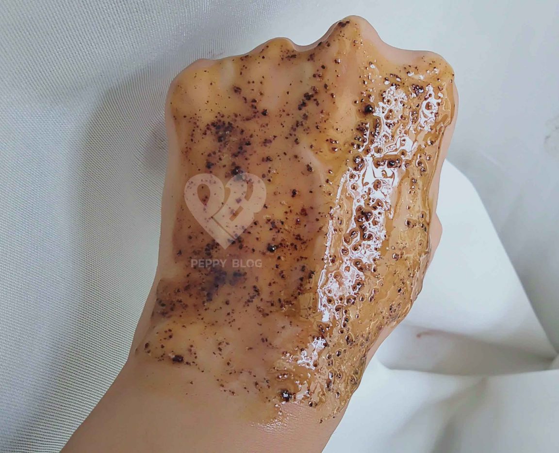 Egg yolk and coffee scrub
