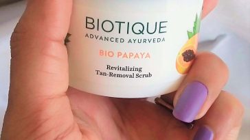 Biotique Bio Papaya Revitalizing Tan removal Scrub Review
