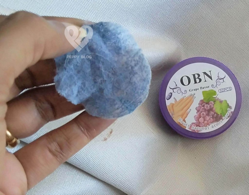 OBN Nail Polish Remover Wipes Review - Peppy Blog